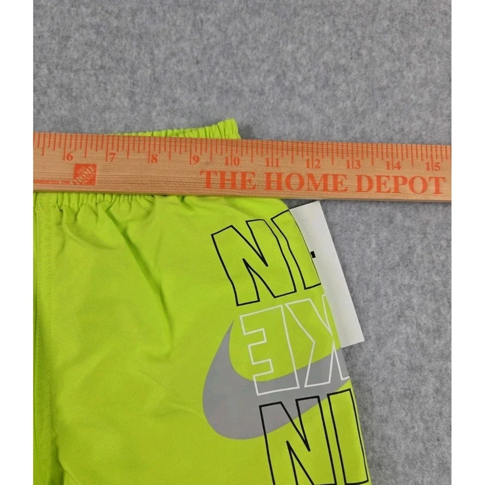 Nike Swim Boys Size Small Swimming Trunks Shorts Green Logo Bathing Suit NEW‎